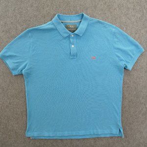 Rodd & Gunn Polo Shirt Mens Extra Large Blue Short Sleeve Sports Fit Logo